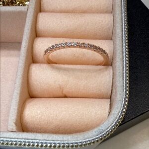 Rose Gold AAA CZ. Band size 10